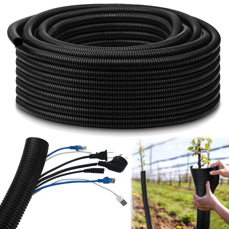 [Australia - AusPower] - Kanayu Flame Retardant Wire Loom High Temperature Cable Conduit Split Cable Sleeves Split Wire Loom Tubing Auto Wire Conduit for Industrial Electrical Wires Automotive Marine (2''-10 Ft) 2''-10 Ft 
