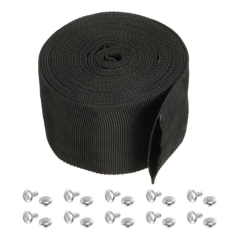 [Australia - AusPower] - PATIKIL 2.8" 16FT Protective Hose Sleeve with Snap Fastener, Polyester Fiber Cable Cover Sheath Protection for Welding Tig Torch Hydraulic Hose, Black 2.8 inch x 16ft 
