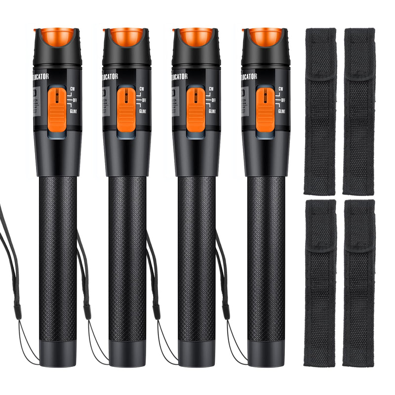 [Australia - AusPower] - 4PC Fiber Fault Detector 10Km Fiber Optic Tester for Network Cable Test, 2.5mm Universal Connector Suitable for FC SC ST 4 