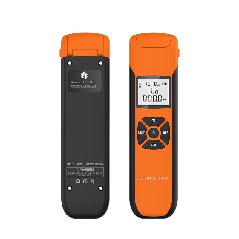 [Australia - AusPower] - G10 Optic Power Meter -70+10 dBm Fiber Light Meter for Testing 7 Wavelengths, Rechargeable Battery, Flash Light OPM 
