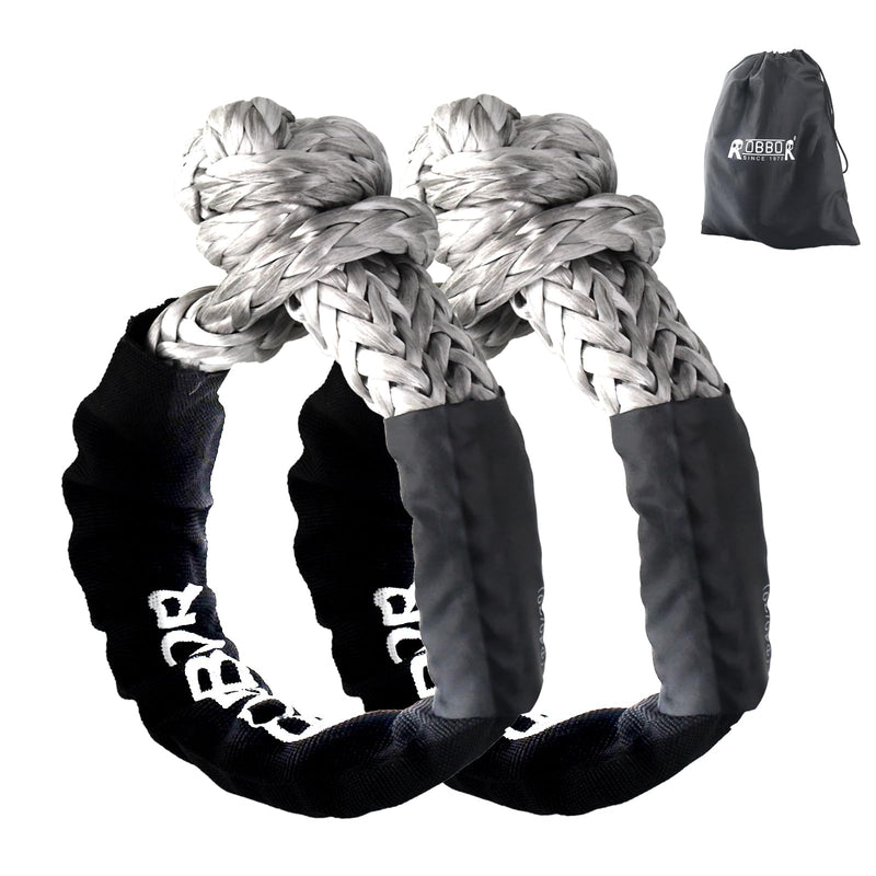 [Australia - AusPower] - Robbor Soft Shackle 1/2" x 22 inch 56,000 LBS Break Strength, Heavy-Duty Synthetic Road Recovery Soft Shackle Rope with Protective Sleeve Off-Road Towing, ATV, 4x4, Truck, High-Performance Shackle 