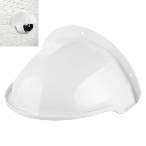 HOMSFOU White Outdoor Camera Protector Cover 11.41X8.07X5.90 Inches White 1pcs