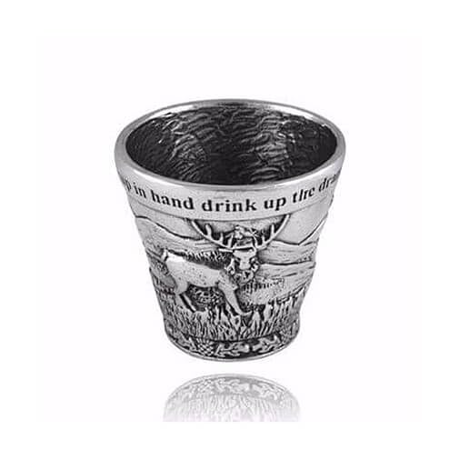 AE Williams Celtic Highland Pewter Dram Cup: 1.65" H x 1.77" W, 92g, 0L, Durable & Dishwasher Safe