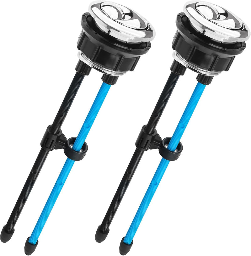 BlueStars 38mm Toilet Push Button Thread Diameter, Dual Push Flushing Toilet Water Tank Button - American Standard - Pack of 2