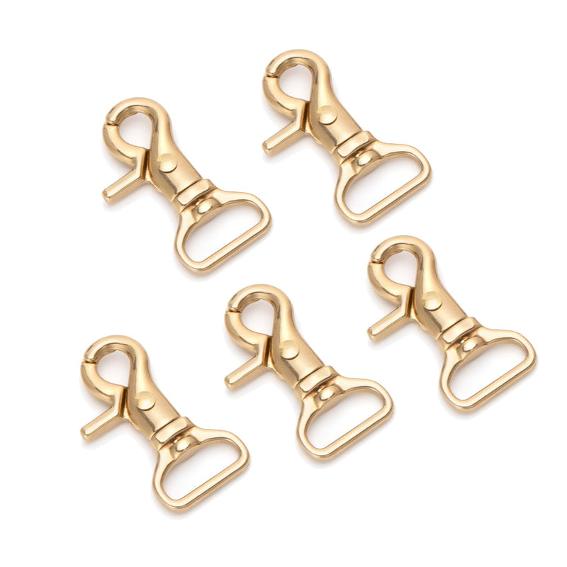 [Australia - AusPower] - WUTA Solid Brass Trigger Snap Hooks Lobster Clasps Swivel Trigger Snap Hooks for Straps Bags Belting Leathercraft Heavy Duty Clips 5PCS 5# 49*20mm inner 