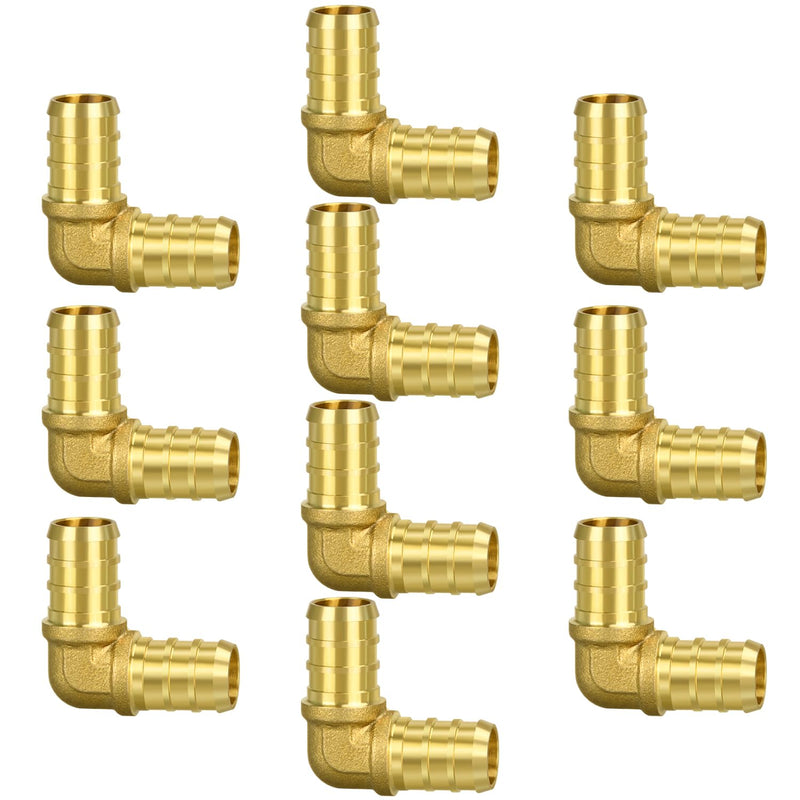 [Australia - AusPower] - 10 Pack 1/2" PEX Elbow Fittings, Brass Fittings for PEX Tubing Pipe (1/2" Elbow, 10) 10 × 1/2" Elbow 