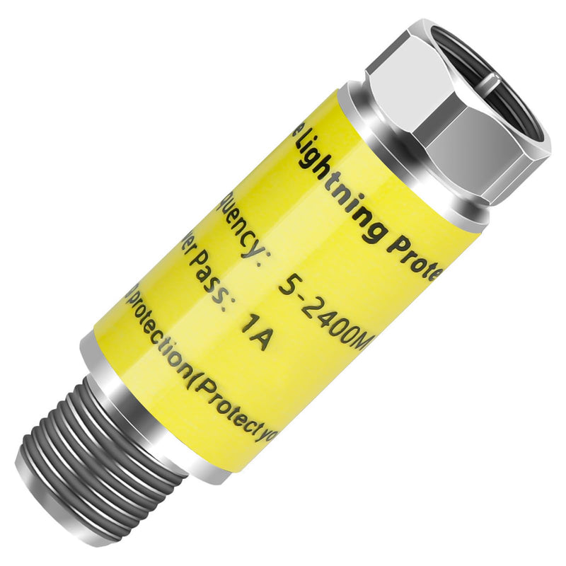 [Australia - AusPower] - Coaxial Surge Lightning Protector for Cable TV,Surge Protector for TV Antenna and Satellite in-Line 75 ohm 5-2400MHz. 