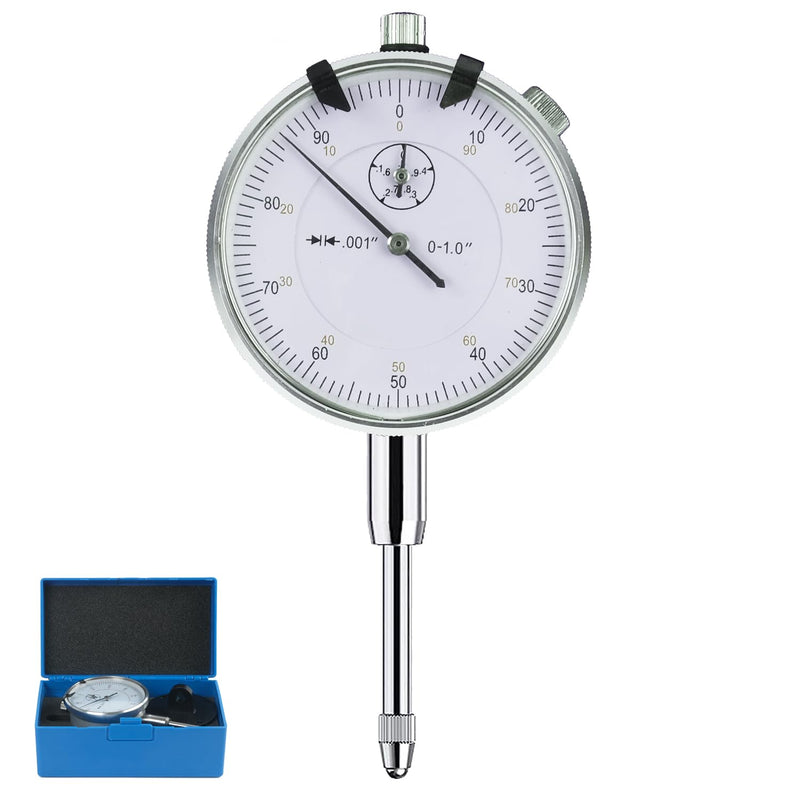 [Australia - AusPower] - Dial Indicator 0-1"/0.001" Dial Indicator with Case, Measuring Tool for Lathe, 3D Printing, Workshop, CNC Machine Tool, Table Saw Mechanical 