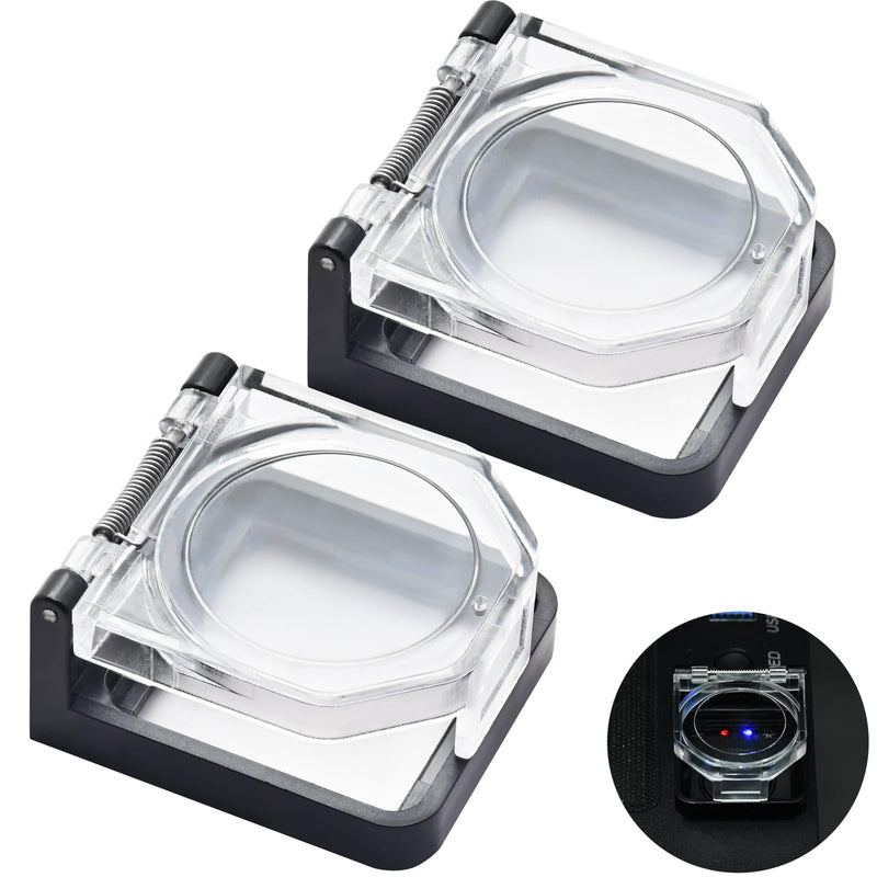 [Australia - AusPower] - 2 Pcs Power Push Button Switch Cover 39 * 34mm, Waterproof and Collision Resistant, Dustproof Safety Protector for 25 * 25mm Mounting Hole Computer PC Desktop Momentary with Spring 34*39mm Square Hole?Momentary 