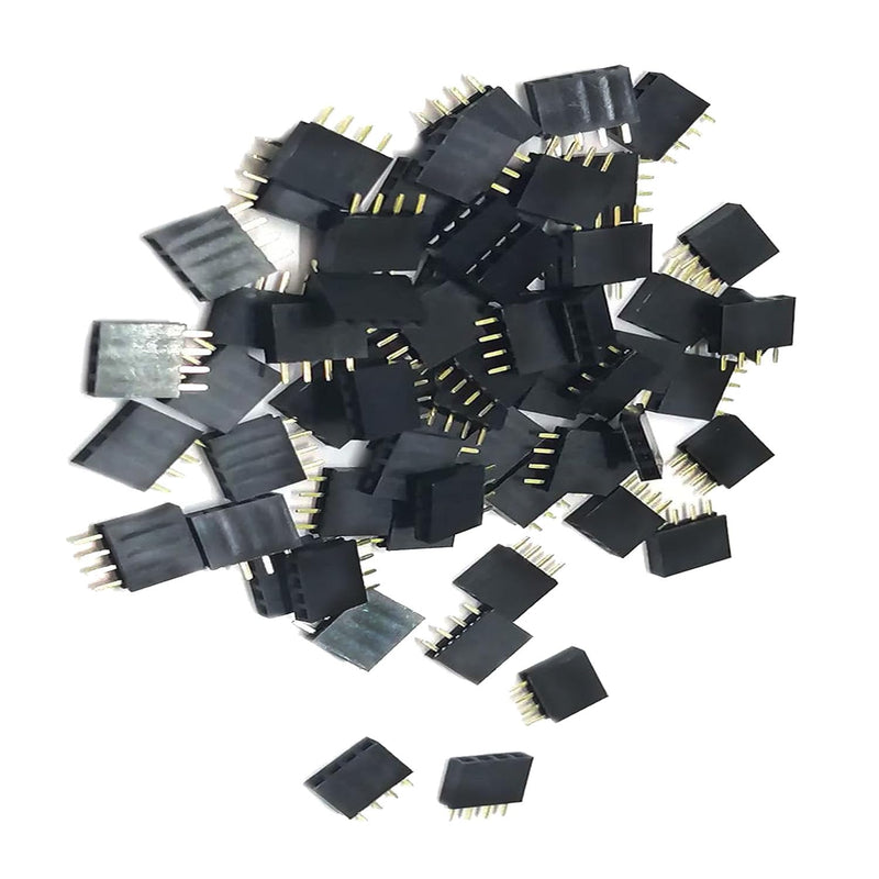 [Australia - AusPower] - ?Pack of 60?1X 4Pins Single Row Female Female Pin Headers 2.54mm Pitch PCB Header Connector 