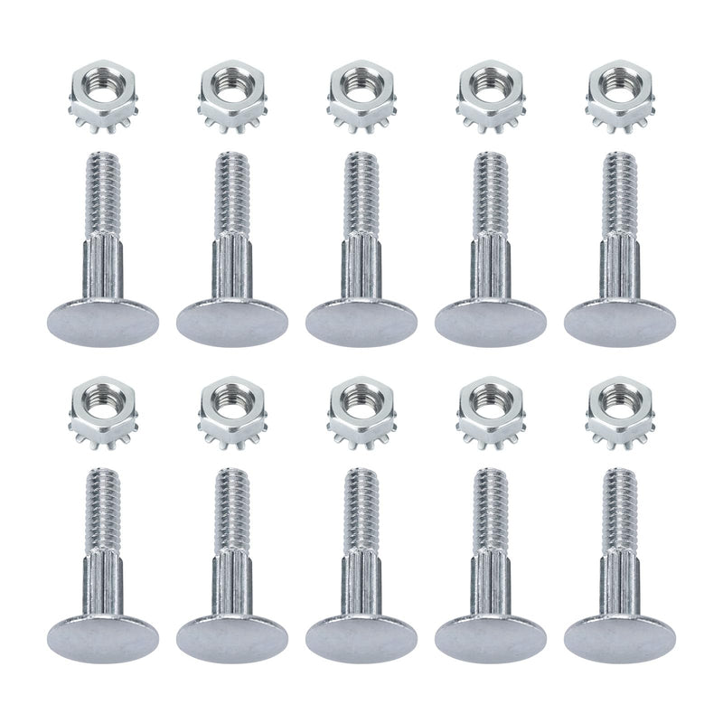 [Australia - AusPower] - 1 1/4" Carriage Bolts and Nuts Sets Replacement for Overhead Todco Whiting Door Hinge Morgan (Pack of 10 Set) 