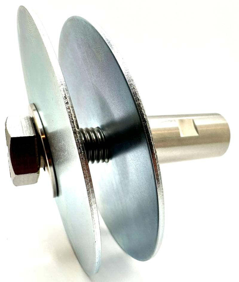 [Australia - AusPower] - Stainless Steel 5/8”-11 Angle Grinder Buff Extender Kit, Airway Buffing Polishing Wheel 2-1/4” Extension Shaft, Threaded Arbor Extension Adapter with 4” Steel Airway Safety Flanges 2-1/4" Angle Grinder Buff Extender Kit with 4" Airway Safety Flanges 
