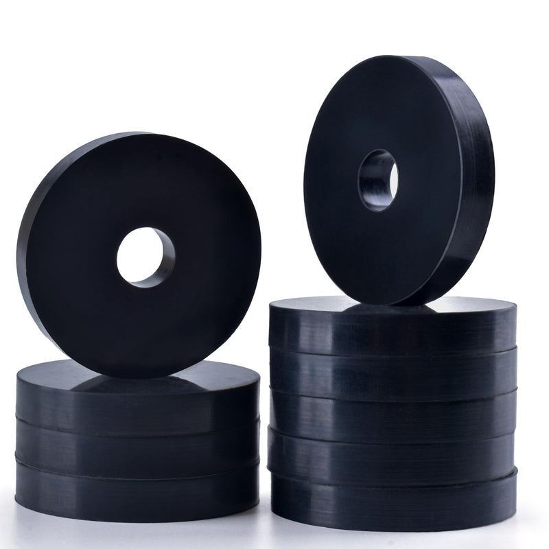 [Australia - AusPower] - 10 Pcs Rubber Washers 1½ Inch OD x 3/8 Inch ID x 1/4 Inch Thickness Black Rubber Spacer, Heavy Duty Rubber Grommet Neoprene Rubber Flat Washers for Screws Bolts Faucet Household Appliances 1½"OD x 3/8"ID x 1/4"Thickness 