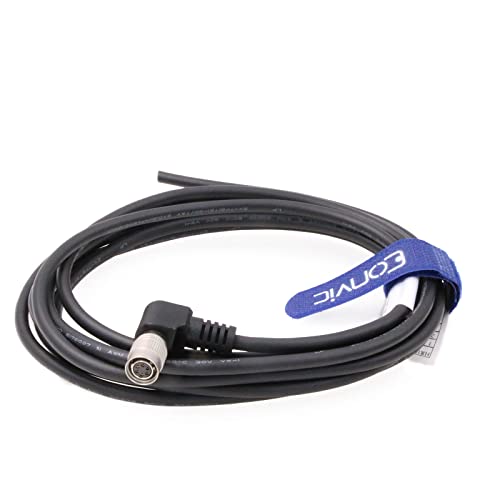 6 Pin Hirose Female Right Angle to Open End HR10A-7P-6S Power I/O Cable for Basler Sony AVT GIGE CCD Cameras,High Flex Twisted 1M/3.3ft