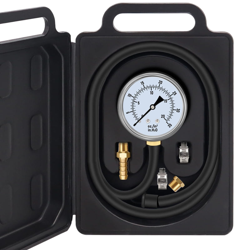 [Australia - AusPower] - FANOVO Manometer Gas Pressure Tester 0-35'' WC Natural or LP Gas Pressure Test Kit Natural Gas Meter Manifold Gauge with 1/8" NPT Brass Fitting Barbed Connection and 40" Hose Clamp 
