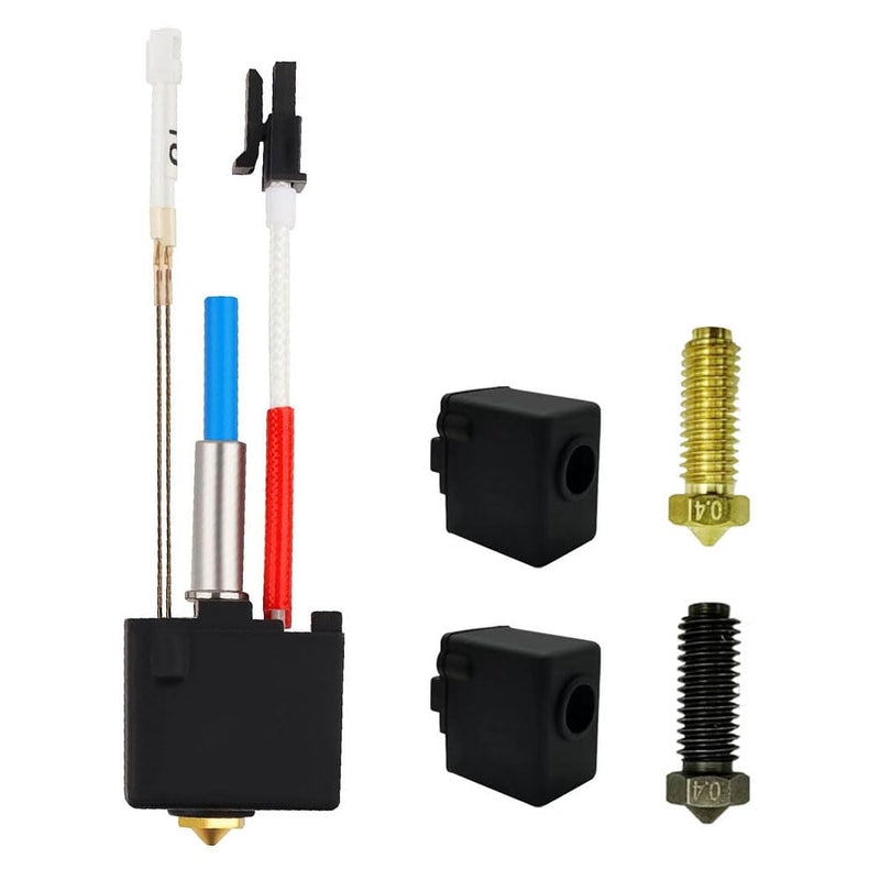 Hotend Hot End Print Head Extruder Kit with 2PK Heater Block Cover and 2PK Stainless Steel Hardened Nozzles for Anycubic Kobra 2/Kobra 2 Neo/Kobra 2 Pro/Kobra 2 Plus/Kobra 2 Max Replacement Hotend with Hardenend Nozzle