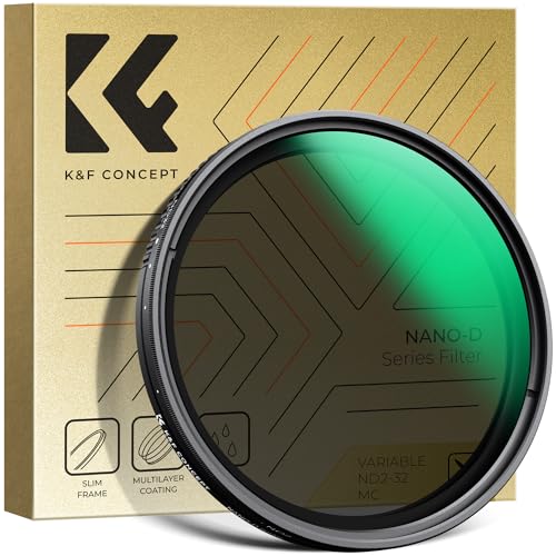 K&F CONCEPT 72mm Variable ND Lens Filter ND2-32 (1-5 Stops) Waterproof