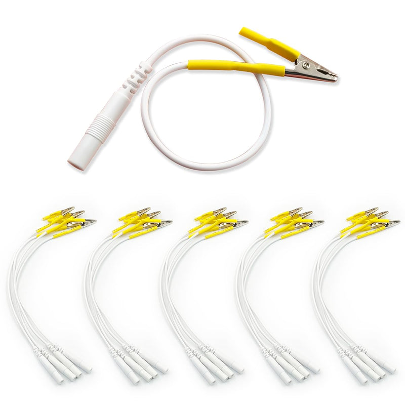 [Australia - AusPower] - Electrode Wire for Dry Needling Needles - BesCable 20pcs TENS Leading Wires with Alligator Clips for TENS Unit Physiotherapy Machine - 2.0mm Pin Female to Alligator Clip Cable 