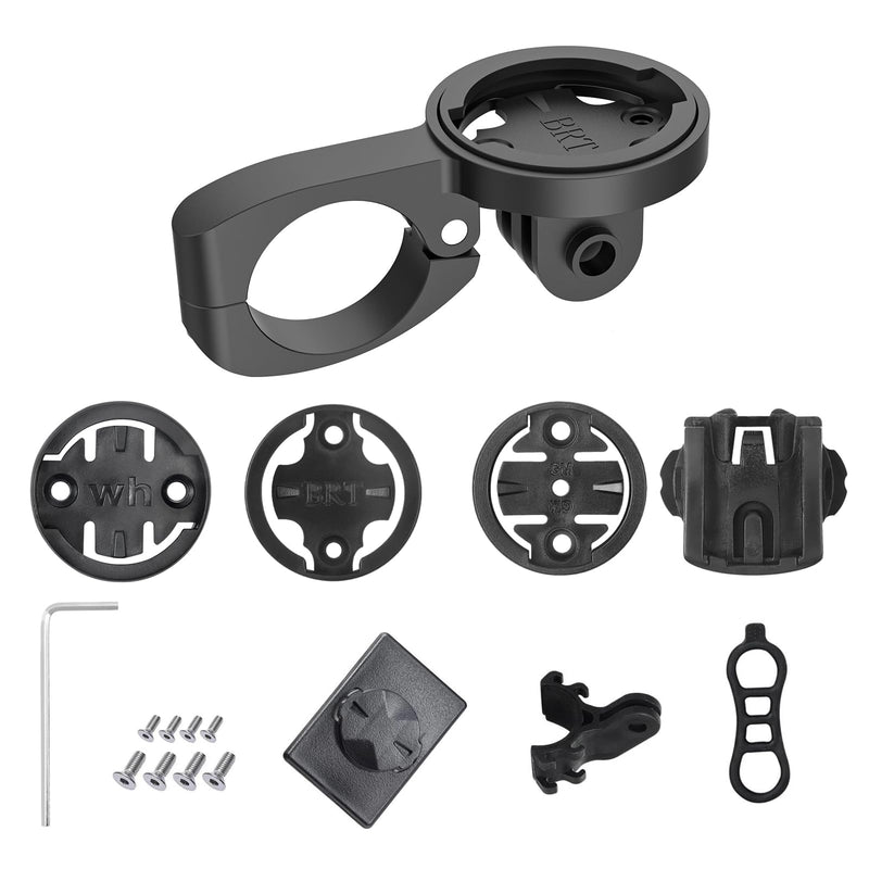 [Australia - AusPower] - Bike Computer Mount For Aero Bars - Aero Bar Bike Computer Mount For Garmin Edge, Aero Bar Computer Mount Compatible with Garmin GPS Bike Computer, Wahoo, Bryton, Cateye, GoPro Full Range & Flashlight Black 