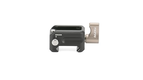 Tilta NATO Clamp to Cold Shoe Adapter – Black | NATO Connection | Cold Shoe | Safety PIN | Adjustable | Lightweight & Durable | TA-NTC-CSA-B