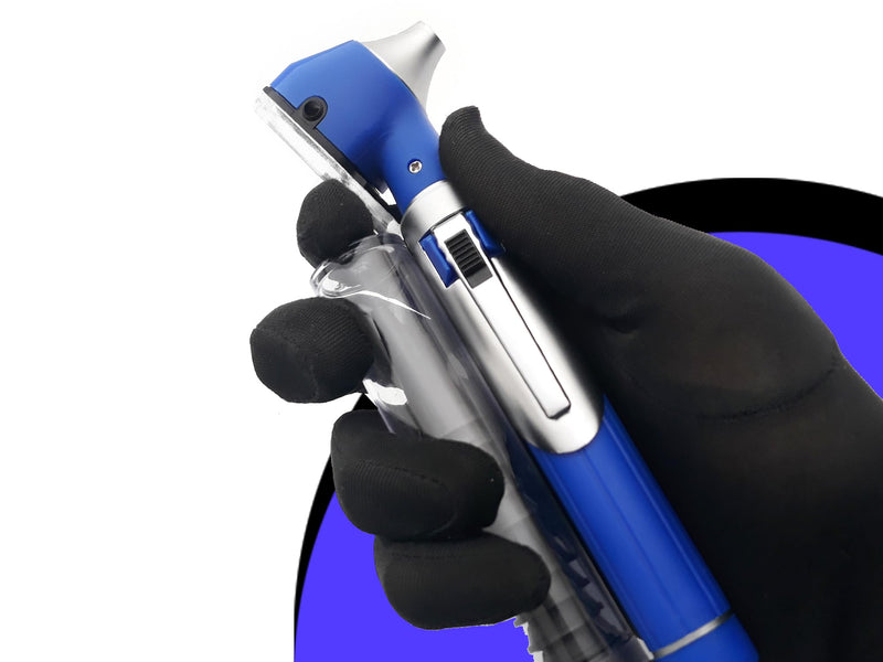 [Australia - AusPower] - Radiance Otoscope - Ear Scope with LED Light and Speculum for Ear Examination and Diagnosis - Ideal for Professional use - Lifetime Warranty - Blue 