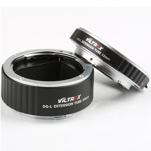 VILTROX DG-L Automatic Macro Extension Tube Set Auto-Focus Extender Tube Adapter Ring 12mm,24mm Support TTL and AE for Leica L