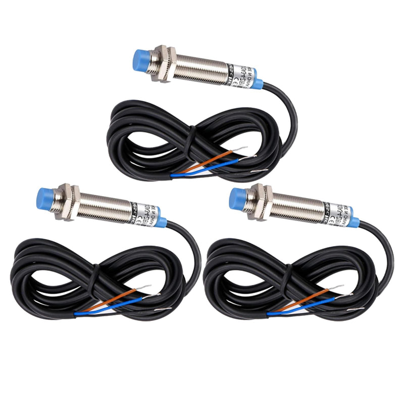 LJ8A3-2-Z/BX M8 Proximity Sensor NPN NO 12-24V Pack of 3 | Inductive switch for automation, machinery and industrial applications