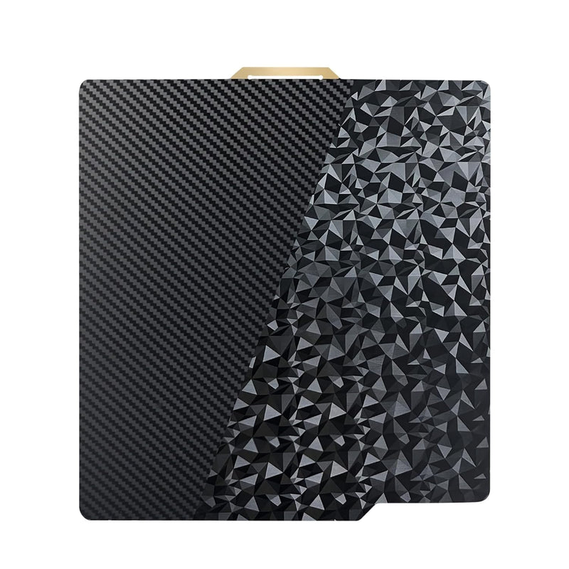 [Australia - AusPower] - Double Sided Textured PEO PET Build Plate for Bambu Lab X1C/X1/X1E/P1P/P1S/A1, Smooth Diamond PEO+Carbon Fiber PET Spring Steel Sheet Plate 257x257mm for Bambu Labs Smooth PEO+Smooth PET 