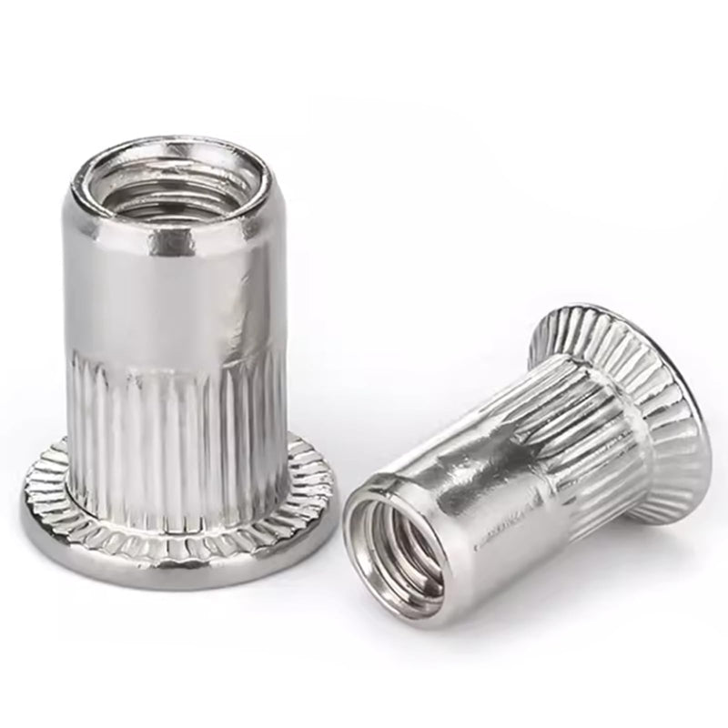 [Australia - AusPower] - M4 Stainless Rivet Nuts, 304 Stainless Steel Threaded Insert Nut Nutsert Rivnuts, 100Pcs M4 Silver 