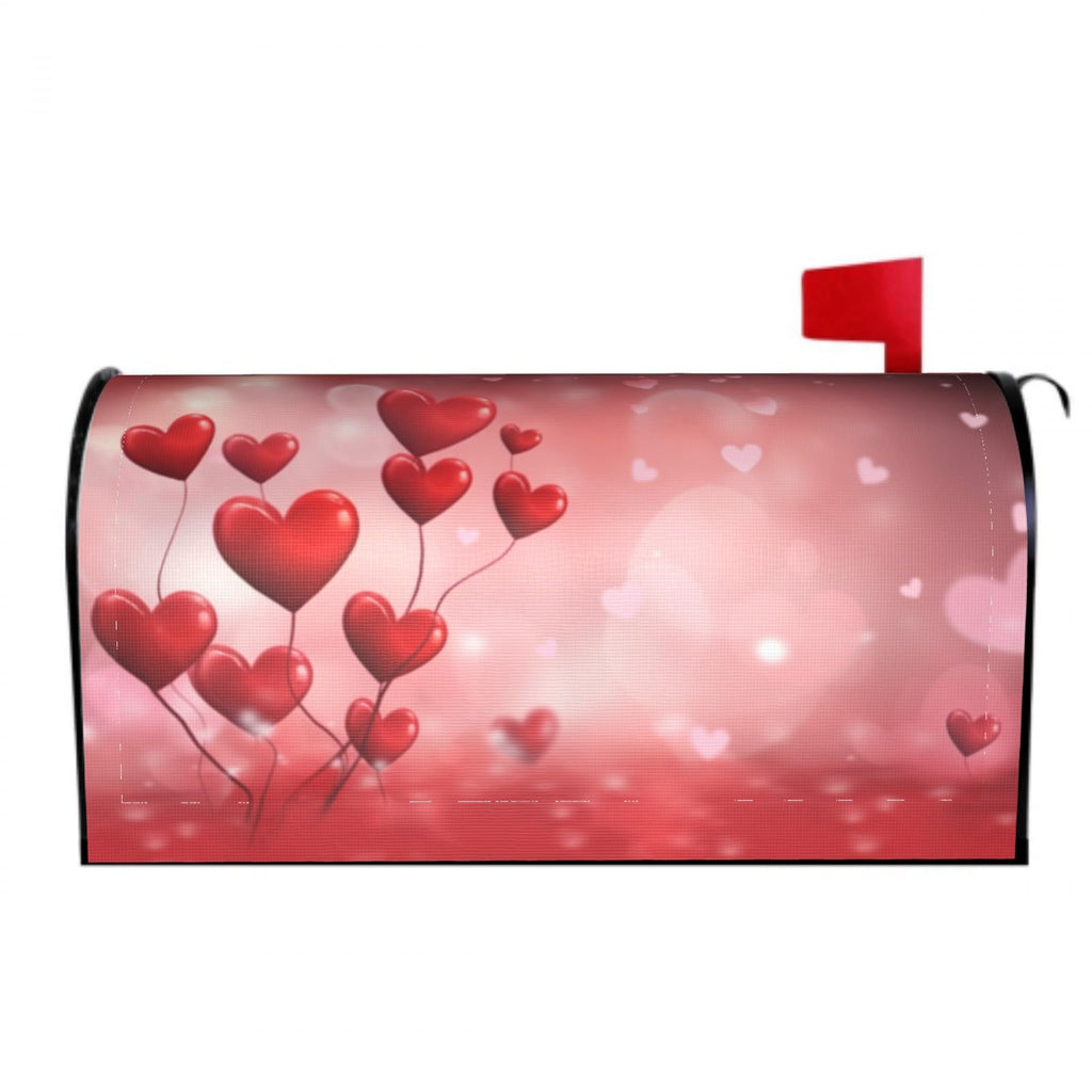 [Australia - AusPower] - Valentine's Day Mailbox Cover Red and Pink Love Heart Mailbox Covers Magnetic Standard Size 18" X 21" Happy Valentines Mailbox Wraps Post Letter Box Cover Decor for Outside Garden Yard Home 18 X 21 inch Pink Valentines Day 