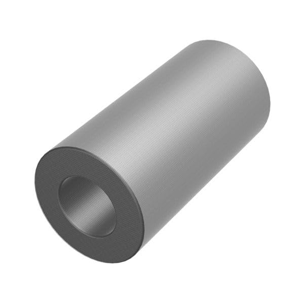 Steel round spacer 1/2-inch OD x 1/4-inch ID, 1-inch unthreaded standoff bushing, 10-pack by Metal Spacers Online