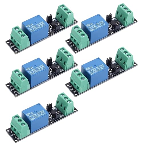 ARCELI Pack of 5 Optocoupler Module, 1 Channel 3V Relay Power Switch Board Opto Isolation High Level Trigger for IOT ESP Development Board