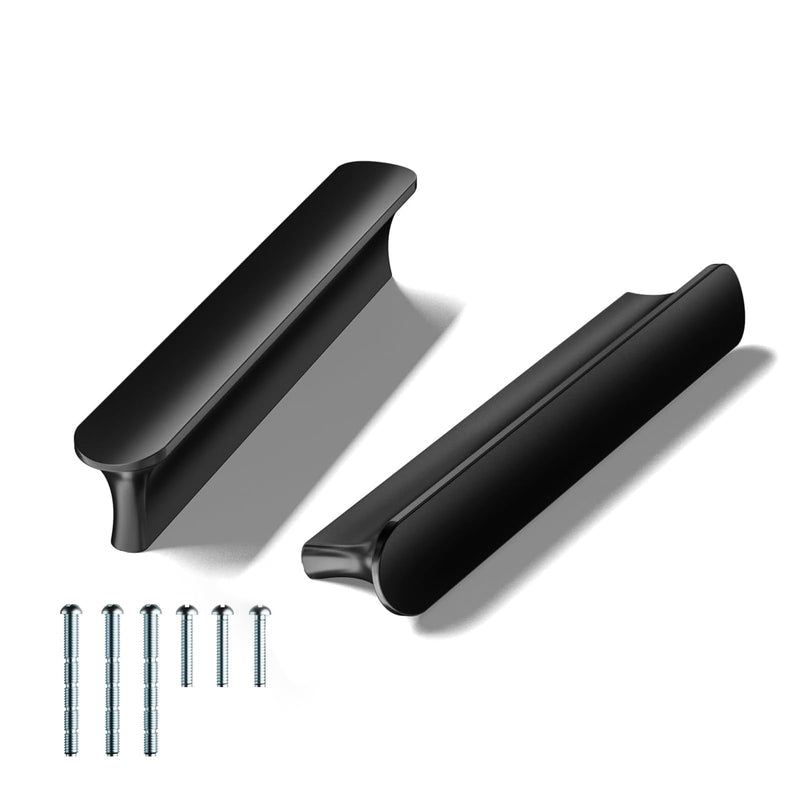 Cobbe 10 Pack Champagne Bronze Cabinet Pulls 3-3/4 Inch Hole Centers Kitchen Cabinet Handles Drawer Pulls Kitchen Cabinet Hardware 3-3/4" hole center spacing Black 10 Pack