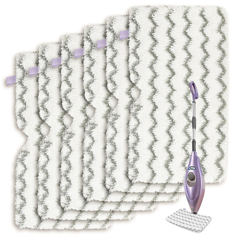 [Australia - AusPower] - Jirmory 6 Pack Steam Mop Replacement Pads Compatible with Shark Steam Pocket Mop S3501 S3550 S3601 S3801 S3901 SE450 S3601D S3901D, Scrub Microfiber Replacement Pads Refills Reusable 