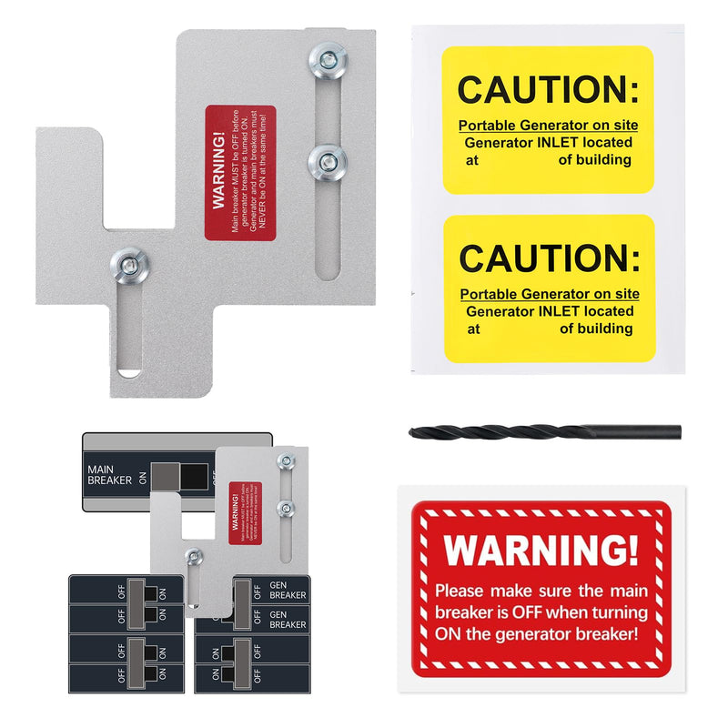 [Australia - AusPower] - Generator Interlock Kit Fit for Eaton Cutler Hammer BR and CH Series 150 or 200 amp Panel, 1 1/4-1 7/16 Inches Spacing Between Main and Generator Breaker, Professional Generator Interlock Kit 