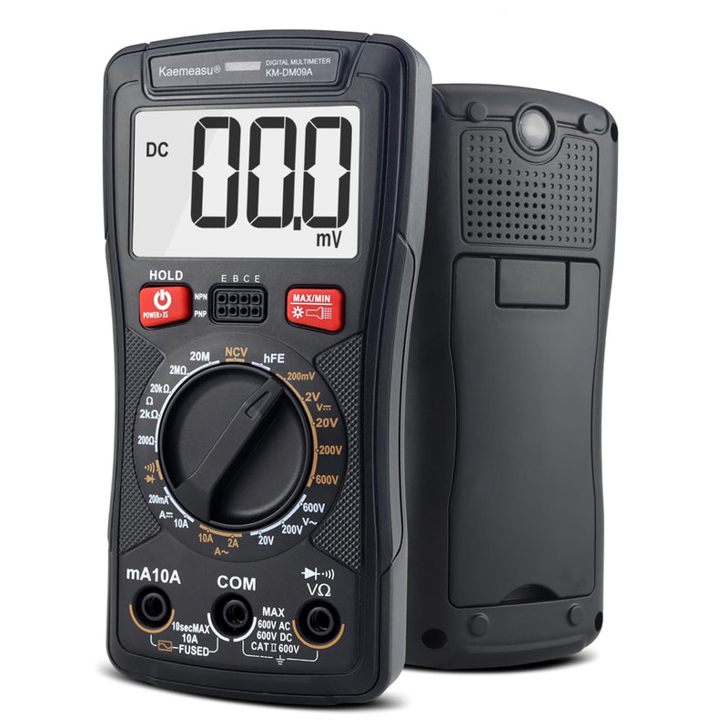 [Australia - AusPower] - Digital Multimeter Handheld Tester 2000 Counts with NCV Function Suitable for Home Industrial and Automotive Use Diode hFE Tester Smart Multimeter Electronic Service Tool KM-DM09 Series (KM-DM09A) KM-DM09A 