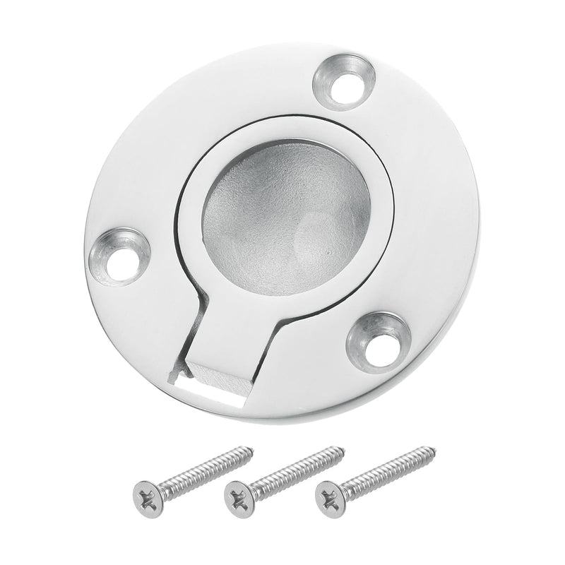 [Australia - AusPower] - uxcell Flush Ring Pull Handle, 1Pcs 50 mm - 316 Stainless Steel Round Recessed Door Pull with Screw, Hidden Door Latch for Marine Yacht Hatch Furniture 1 