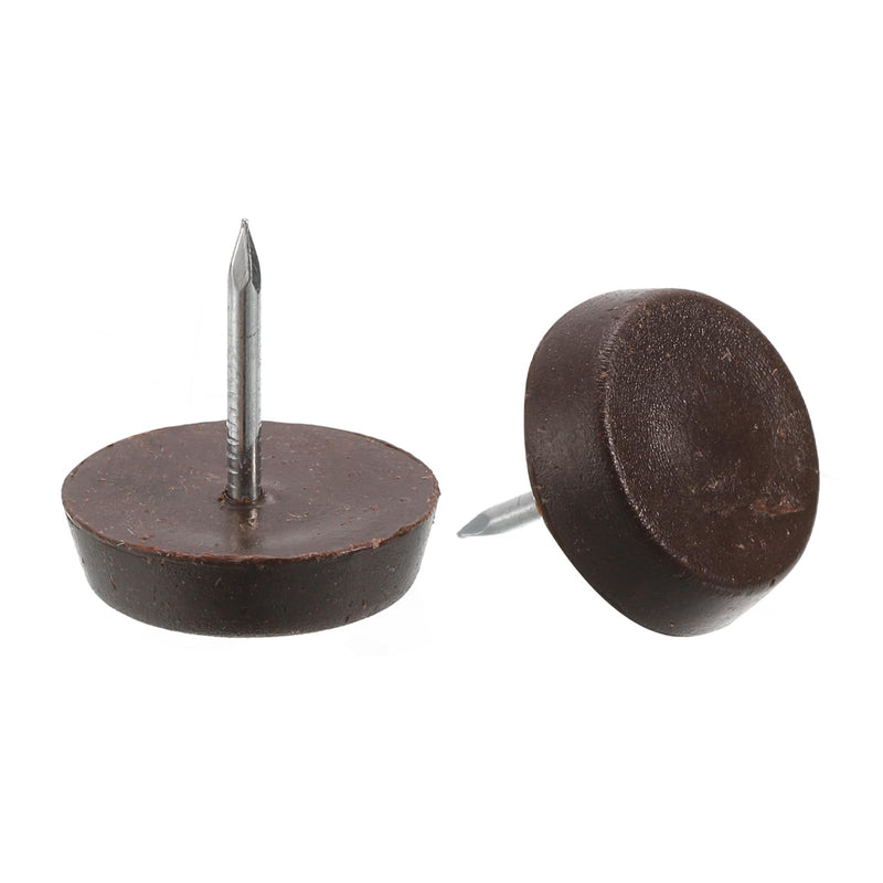 [Australia - AusPower] - uxcell Nail on Furniture Glides, 100pcs 19mm 3/4" Plastic Furniture Feet Sliders Chair Leg Floor Protectors for Wooden Furniture, Brown 100 