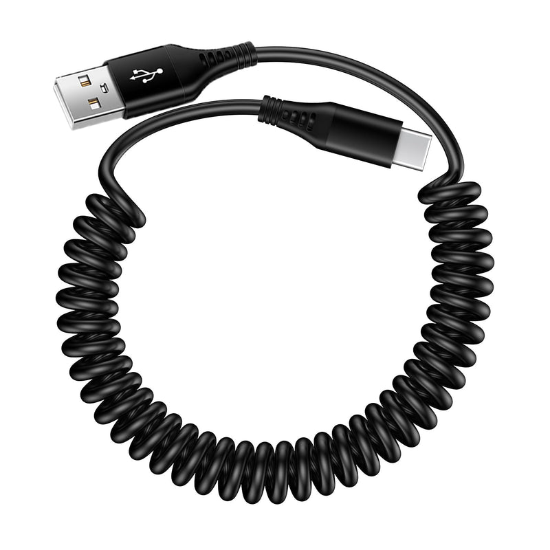[Australia - AusPower] - USB to USB C Cable Coiled 3FT Car Charger Cord for iPhone 15/15 Pro/15 Pro Max/15 Plus, Retractable Auto Type C Fast Charging for Samsung Galaxy A14 5G A54 S23 FE Ultra S22,Google Pixel 8 Pro 8 7a 7 1-Pack 