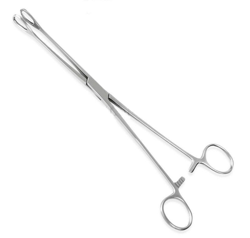 [Australia - AusPower] - Foerster Ballenger Sponge Holding Forceps - 25 cm (9.75") - Straight & Curved Serrated Jaws - Surgical Precision Instrument (Straight) 