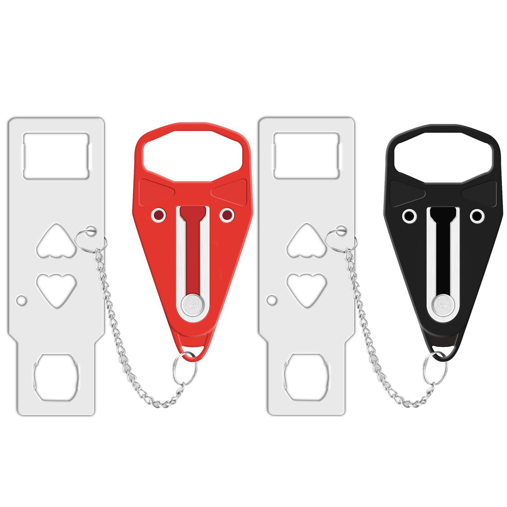 [Australia - AusPower] - 2Pack Portable Door Locks, Travel Security Door Locks are Suitable for Travel, Home, Apartment, Hotel Doors for Additional Privacy and Security Against Unauthorized Entry 