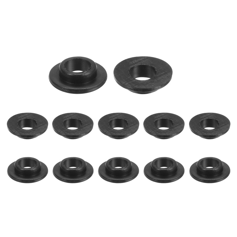 [Australia - AusPower] - uxcell 12pcs Flanged Sleeve Bearings Plastic Bushings 4.1mm Bore x 5.8mm OD x 2.5mm Length Nylon Bushings, Black 12 