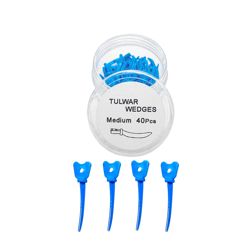 [Australia - AusPower] - 40Pcs/Box Dental Sectional Matrix System Refill Wedge, Dental Tulwar Wedges, L/M/S Plastic Wedges, Dental Wedge for Sectional Matrix System. (M) M 