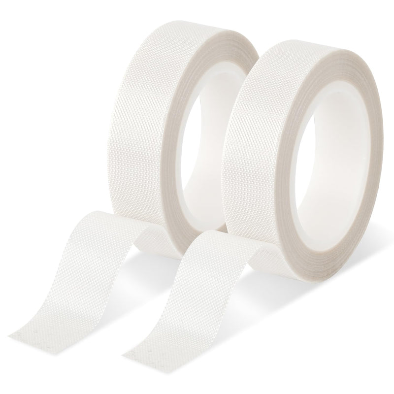 lasuroa 0.59" x 32.81ft 2 Rolls Low Friction Tape, PTFE Tapes Drawer Slide Tape Abrasion Resistance Anti Squeak Tape Surface Protection for Wood, Cabinet, Curtain, Furniture (White)
