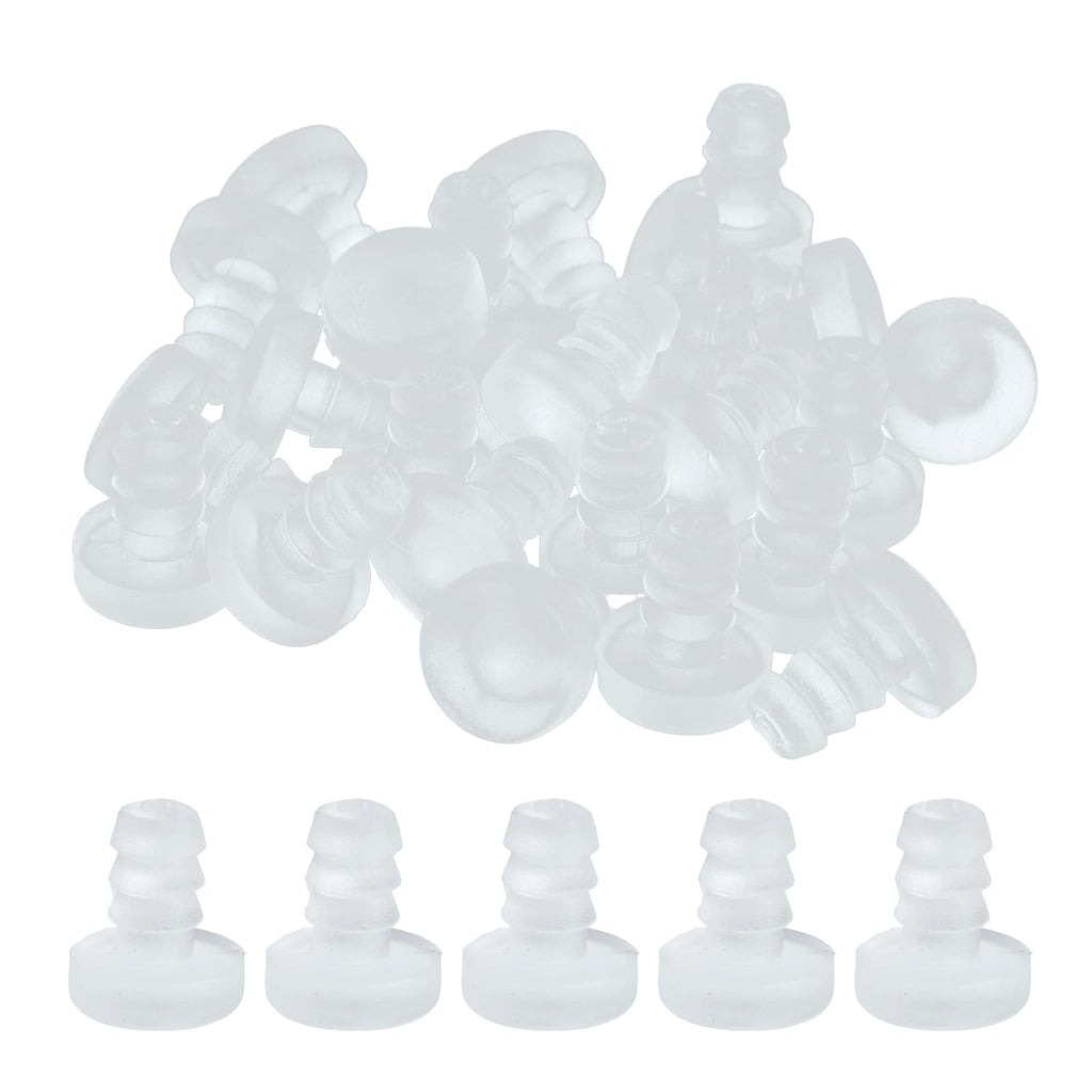 [Australia - AusPower] - LC LICTOP 50pcs Clear Rubber Grippers Glass Top Table Bumpers with Stem, fit M5 Hole,9x12mm 