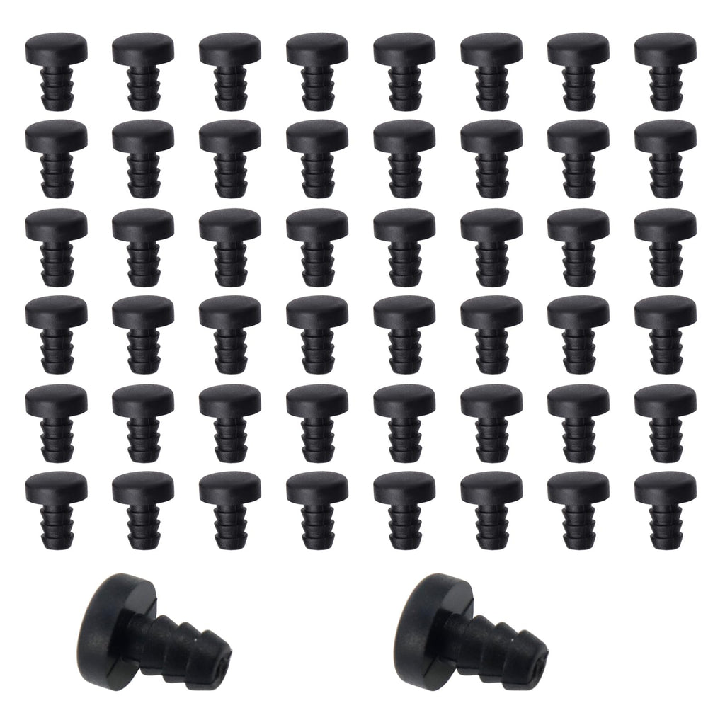 [Australia - AusPower] - LC LICTOP 50pcs Black Rubber Grippers Glass Top Table Bumpers with Stem, fit M5 Hole,9x12mm 