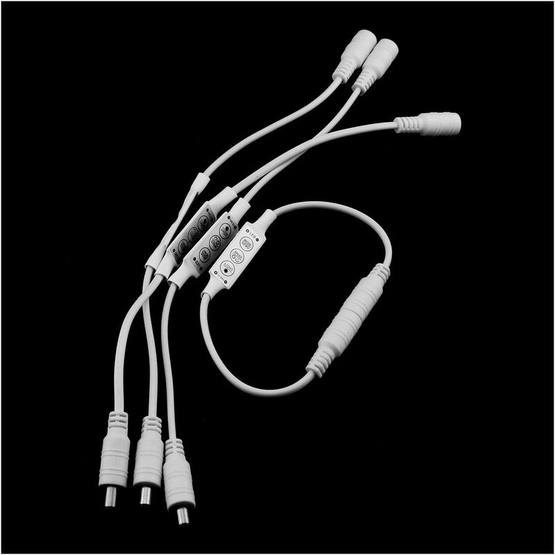 [Australia - AusPower] - MEETOOT 4PCS DC 12V LED Dimmer Switch Dimmer Controller Adapter Cable Connector Cable LED Strip Light Mini Strip Dimmer for Home Lighting and Commercial Display and Landscape Decorations 