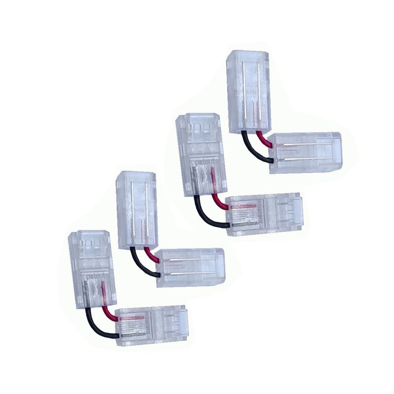 [Australia - AusPower] - L Shape 2 Pin LED Connectors 8mm L-Shaped Connectors 5050 COB LED Strip Lights 10mm 90 Degree Angle Corner Solderless Extension Connectors (10mm 2P) 10mm 2P 