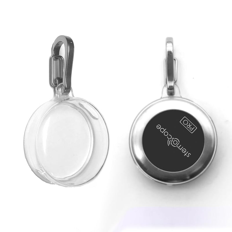 [Australia - AusPower] - Clear Protective Case for Stemoscope PRO Digital Stethoscope - Two Stainless Steel Snap Hooks Included - Transparent Stethoscope Case 