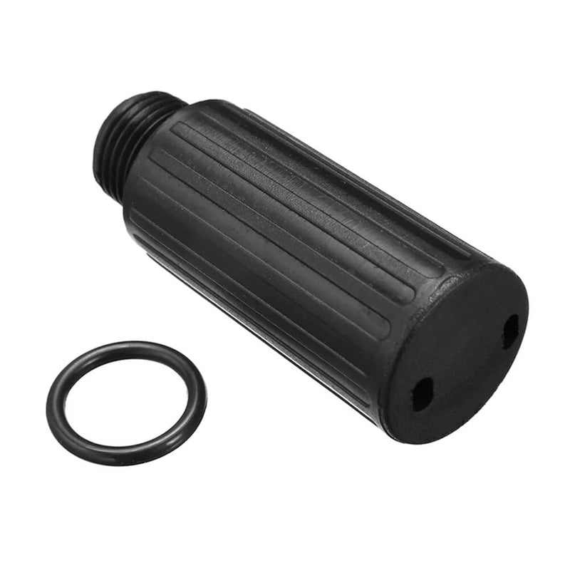 [Australia - AusPower] - WYZBEN Air Compressor Oil Cap Plug Included Gasket Seal Compatible with Craftsman Powermate Coleman Husky E100087 Replacement Part Black 0.6In Thread M15 Accessories 